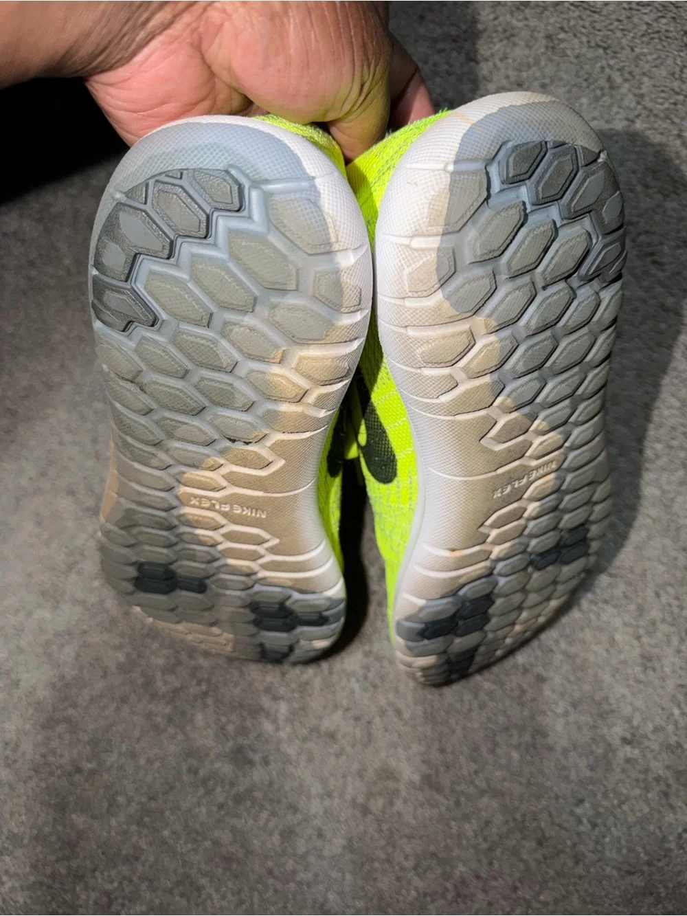 Nike Bright Yellow Mesh Lace-Up Running Sneakers